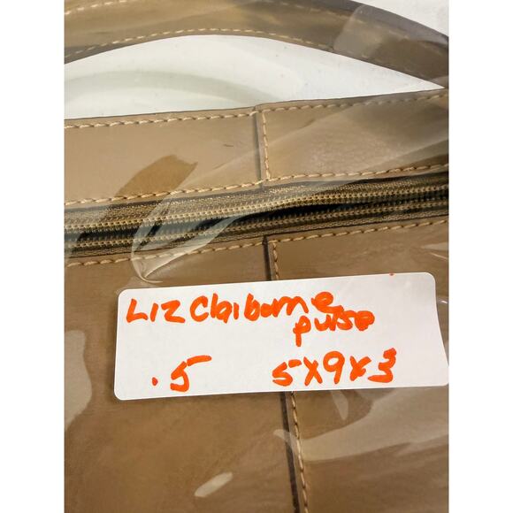 Liz Claiborne Mini SHoulder bag Baguette purse with outer zipper pocket faux ltr - Picture 8 of 8